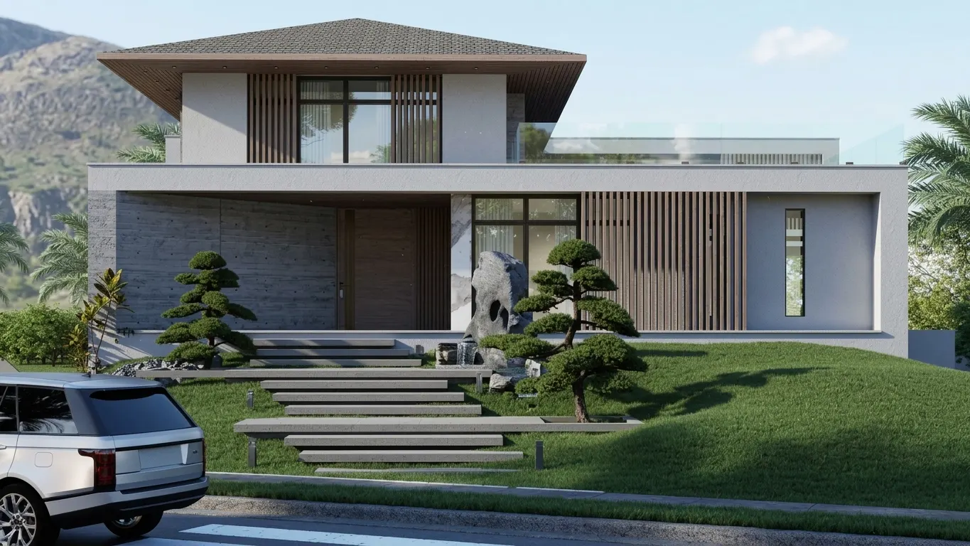 Modern house front